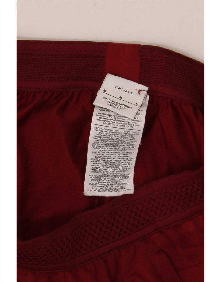 Pantaloni da tuta Nike da uomo in poliestere color block rosso medio