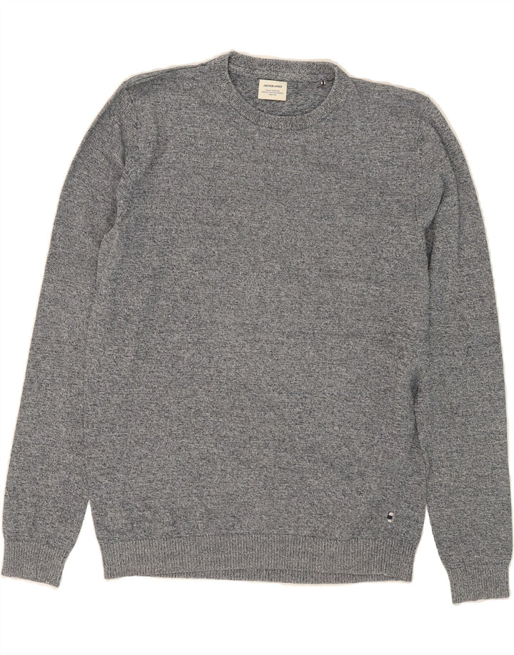 JACK & JONES Mens Crew Neck Jumper Sweater Medium Grey Cotton Vintage Jack & Jones and Second-Hand Jack & Jones from Messina Hembry 