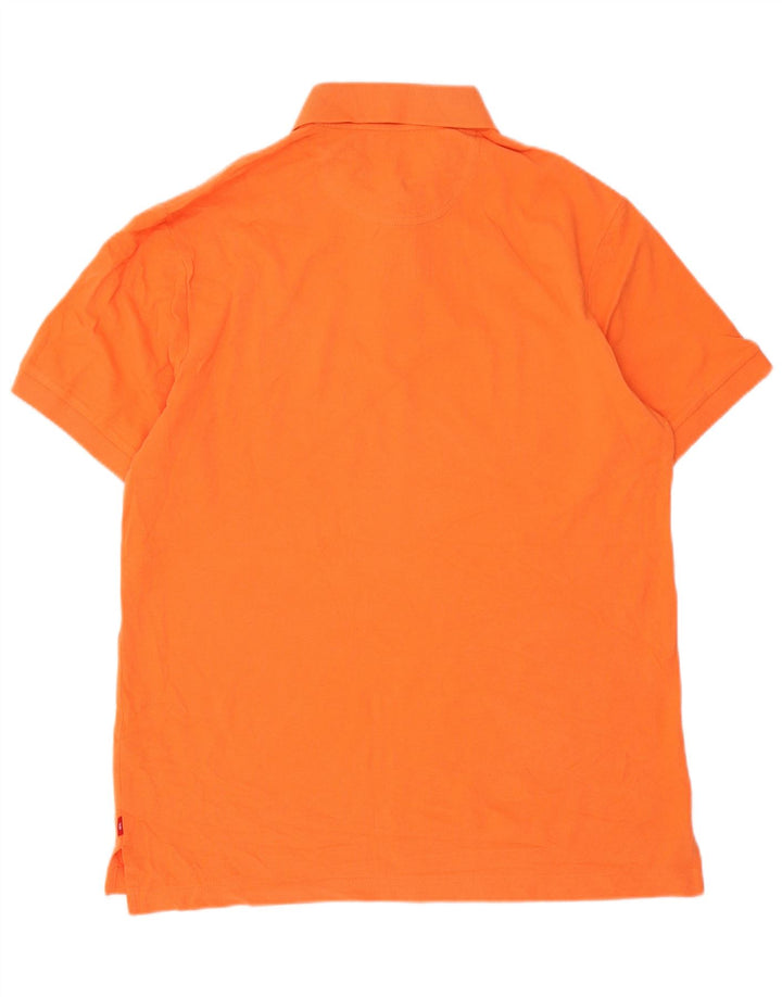 IZOD Mens Polo Shirt Medium Orange Cotton