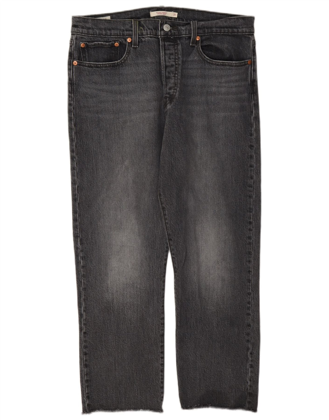 Levi's Womens Wedgie Straight Jeans W31 L26 Grey Cotton