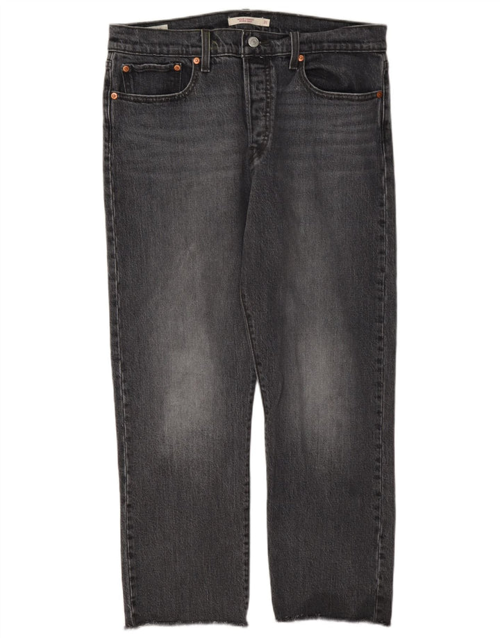 Levi's Womens Wedgie Straight Jeans W31 L26 Grey Cotton