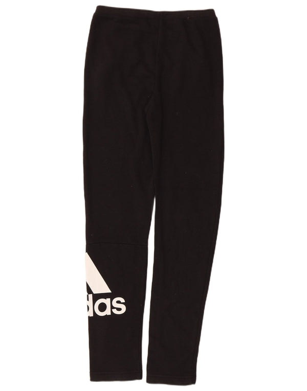 Calças de treino gráficas Adidas para meninas 13-14 anos algodão preto