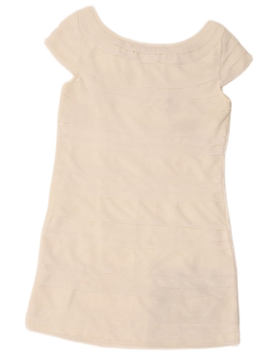 French Connection Womens Tiered Dress UK 10 Small White Polyester
