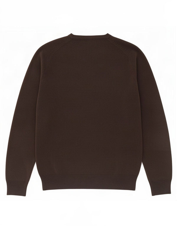 Marks & Spencer Mens V-Neck Jumper Sweater Medium Brown Acrylic