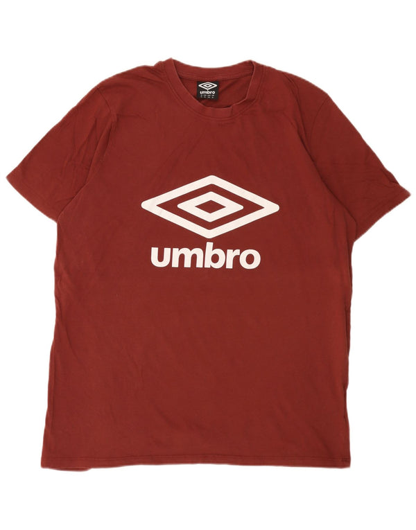 Ανδρικό γραφικό T-Shirt Umbro Top XL Βουργουνδί Βαμβακερό