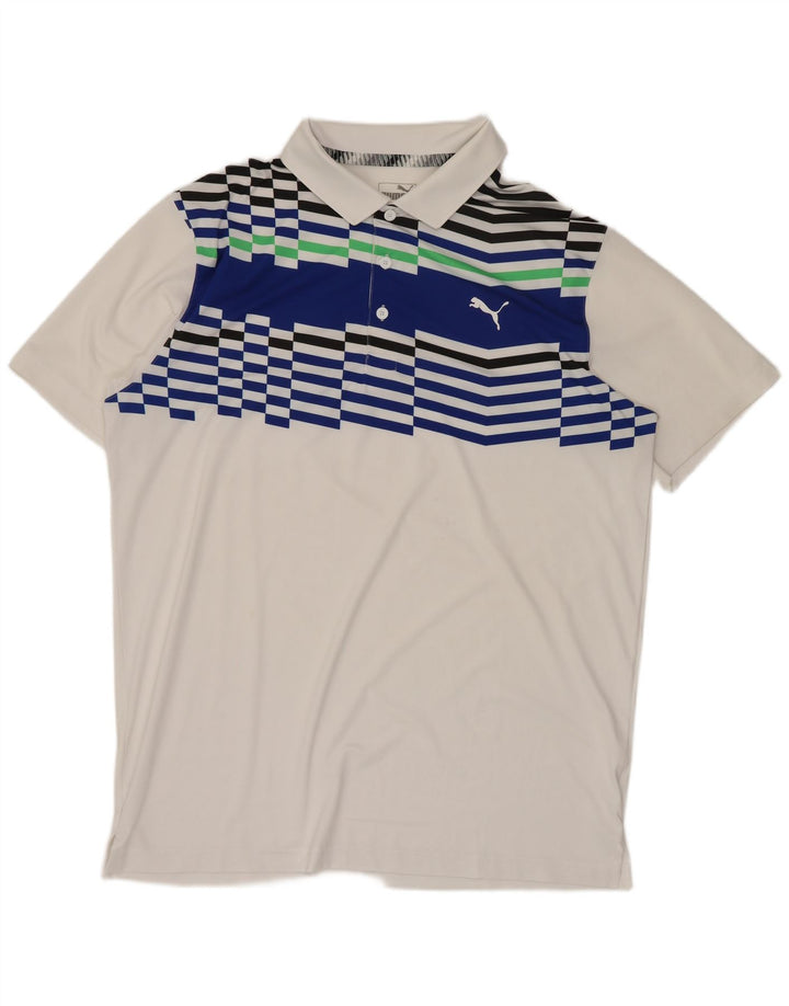 Puma herre poloshirt Medium White Colourblock