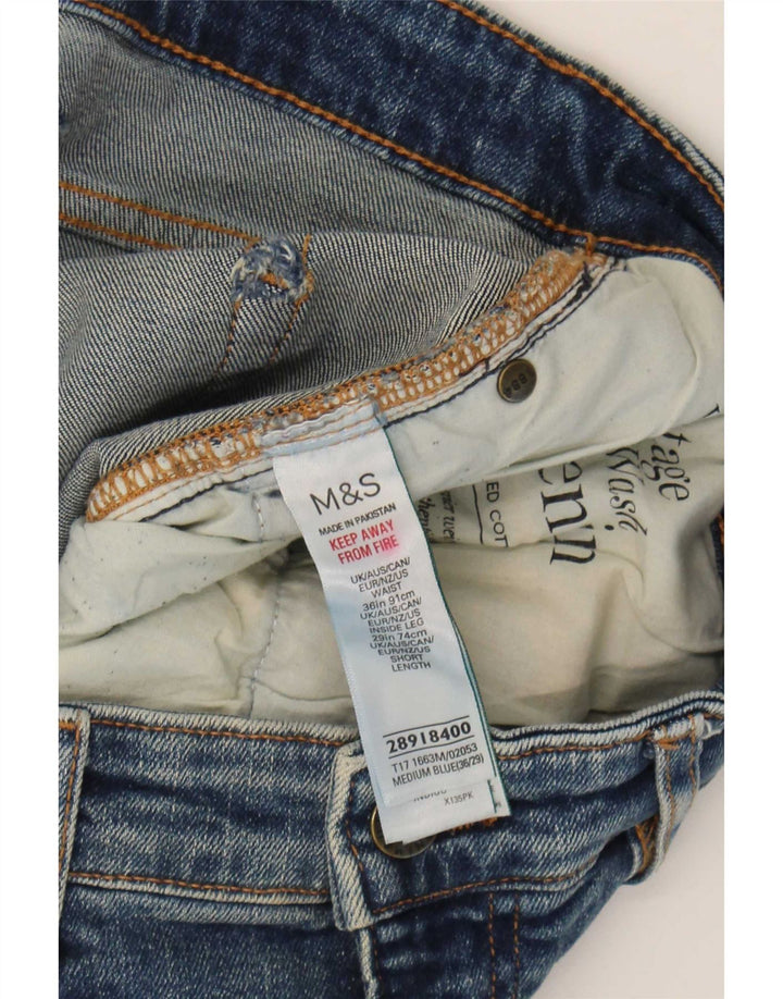 Marks & Spencer Męskie proste dżinsy W36 L29 Niebieskie bawełniane