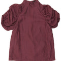 TED BAKER Womens Blouse Top UK 14 Medium Maroon Viscose