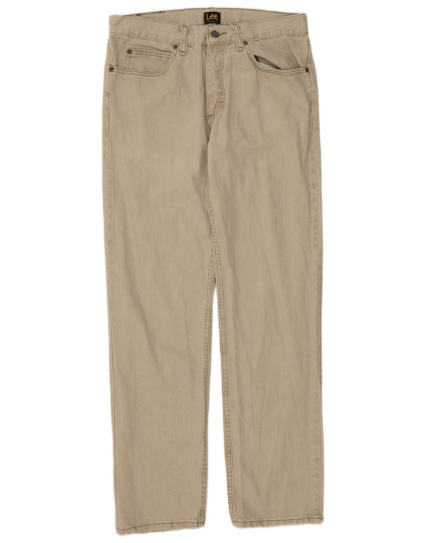 Lee Mens Regular Fit Calça Casual W32 L34 Algodão Bege