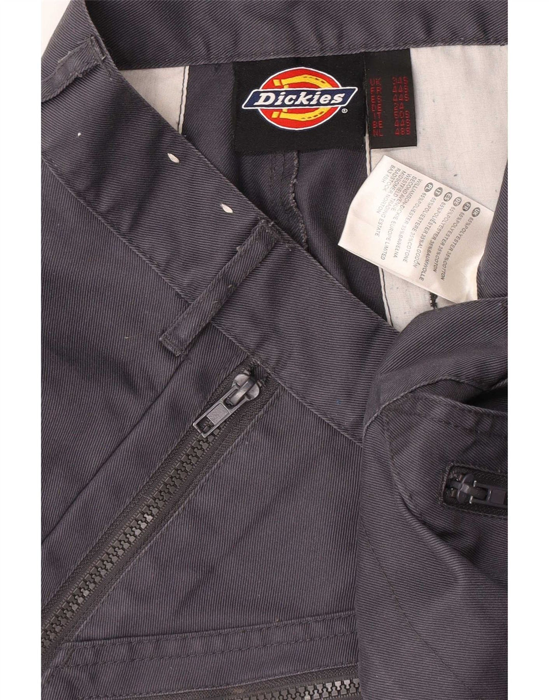 Dickies Mens Straight Cargo Trousers W34 L29 Navy Blue Polyester