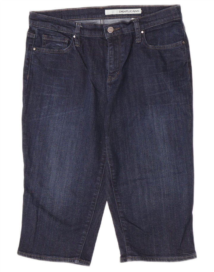 Dkny Womens Denim Shorts US 8 Medium W30 Navy Blue Cotton