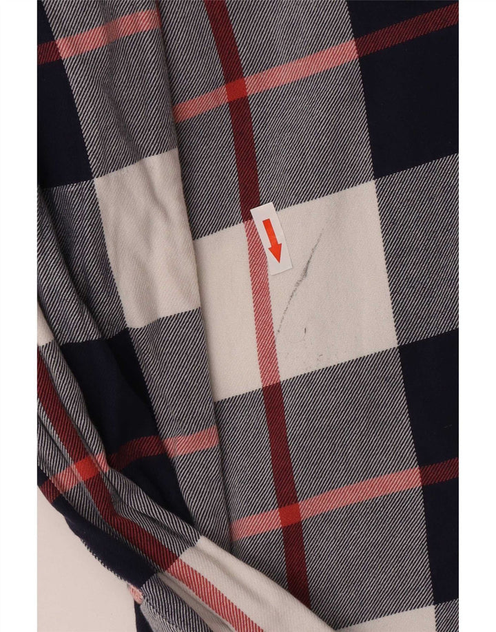 Tommy Hilfiger Mens Flannel Shirt XL Blue Check Cotton