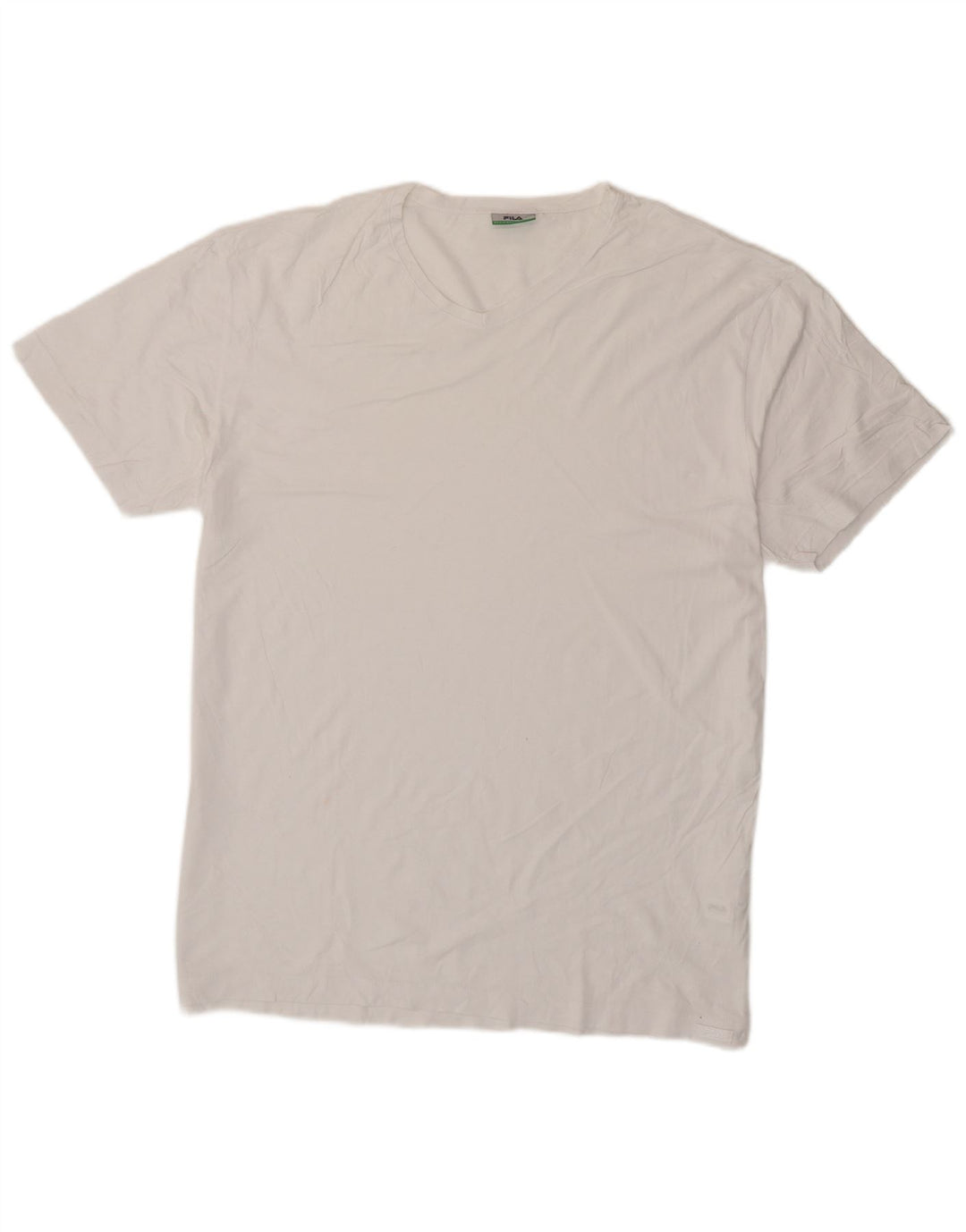 Fila Mens T-Shirt Top 2XL White Cotton