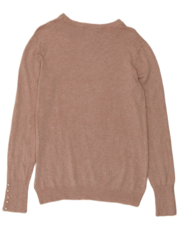 Zara Womens Boat Neck Jumper Sweater UK 14 Large Pink