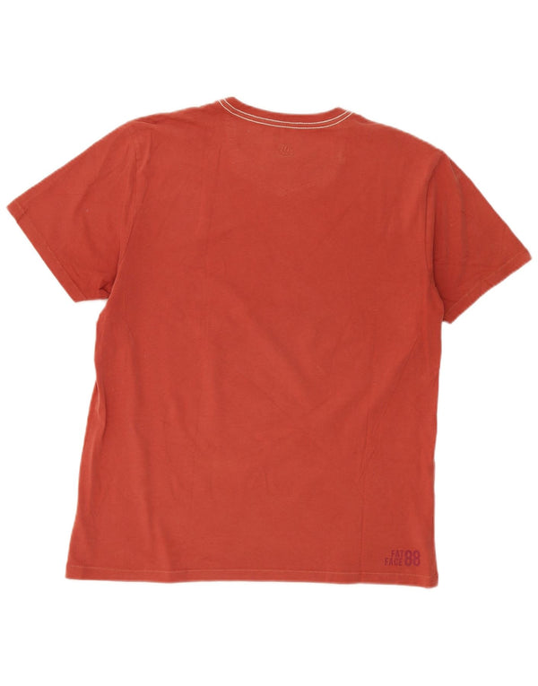 Fat Face Mens Graphic T-Shirt Top Medium Red Cotton