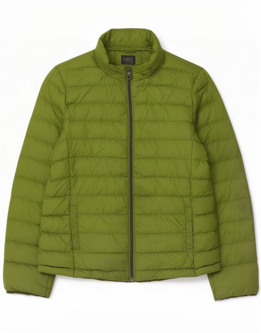 Jaqueta acolchoada feminina Marks & Spencer UK 12 poliamida verde médio