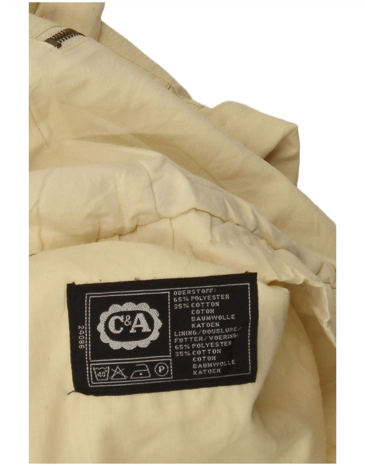 C&A Womens Bomber Jacket UK 18 XL Beige Polyester