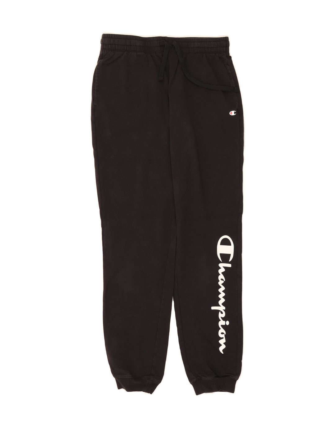CHAMPION Mens Graphic Tracksuit Trousers Joggers Medium  Black Cotton Vintage Champion and Second-Hand Champion from Messina Hembry 