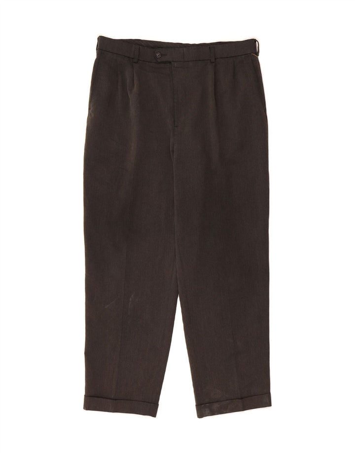 IZOD Mens Pegged Suit Trousers W38 L32 Grey Polyester Vintage Izod and Second-Hand Izod from Messina Hembry 