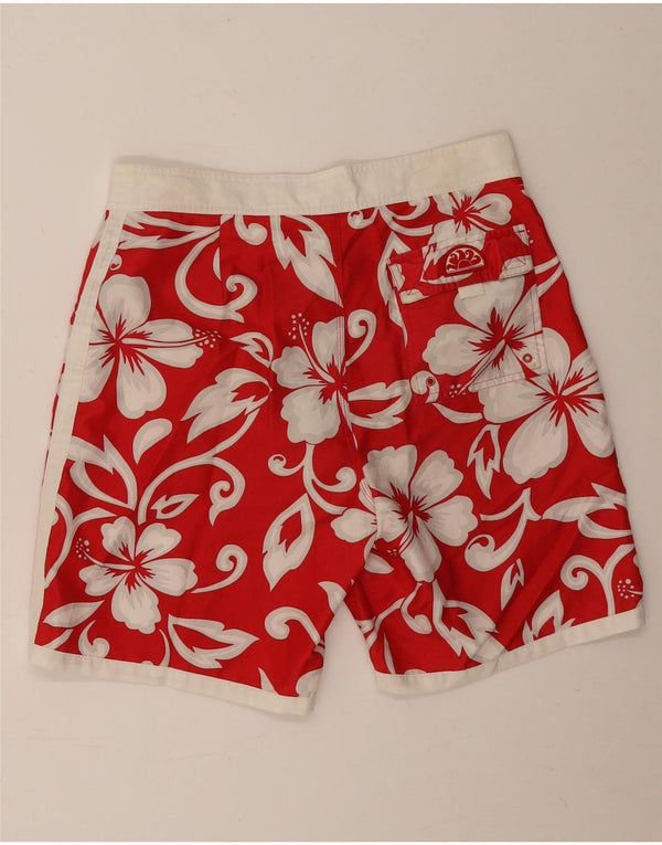 Sundek Herre badeshorts Medium rød blomstret polyester