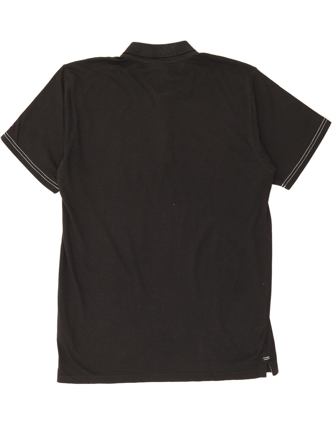 SPALDING Mens Graphic Polo Shirt XL Black Cotton Vintage Spalding and Second-Hand Spalding from Messina Hembry 