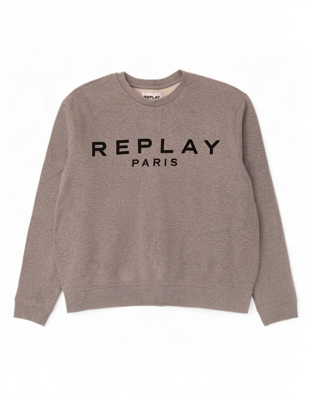 Felpa grafica da donna Replay Maglione UK 20 2XL Grigio