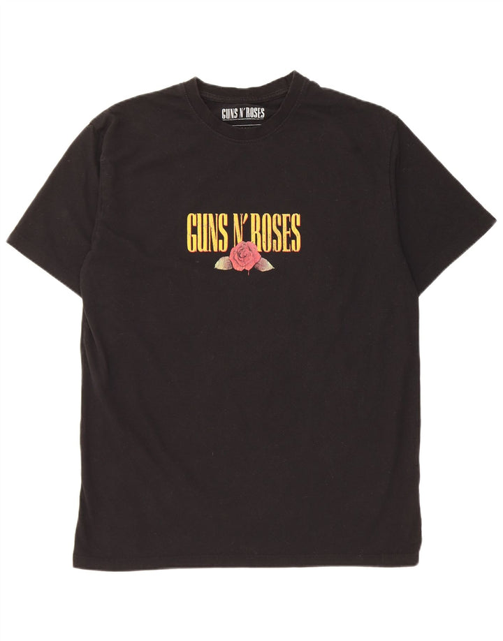 Pull & Bear T-Shirt Graphique Homme Noir Moyen Polyester