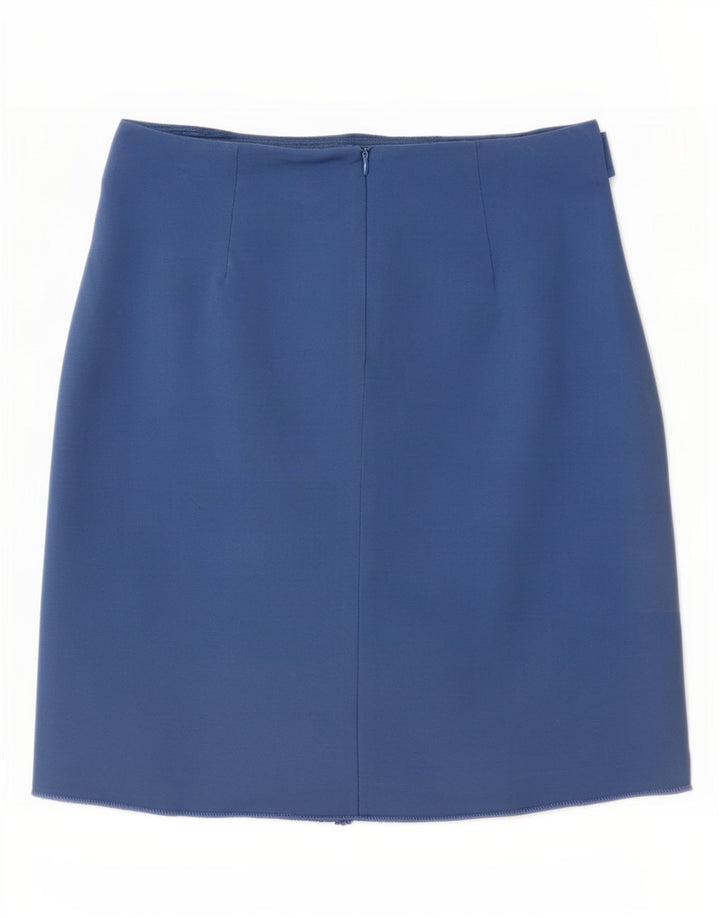 M&Co Jupe droite pour femme UK 12 Medium W30 Bleu Viscose