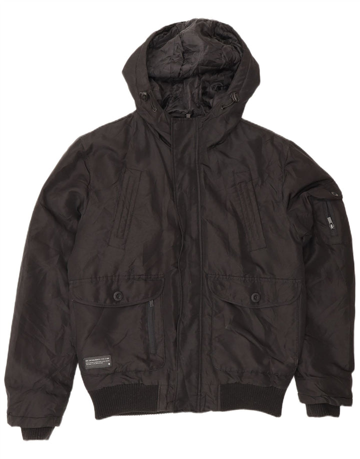 Jack & Jones Veste Bomber À Capuche Homme UK 36 Small Noir Polyamide