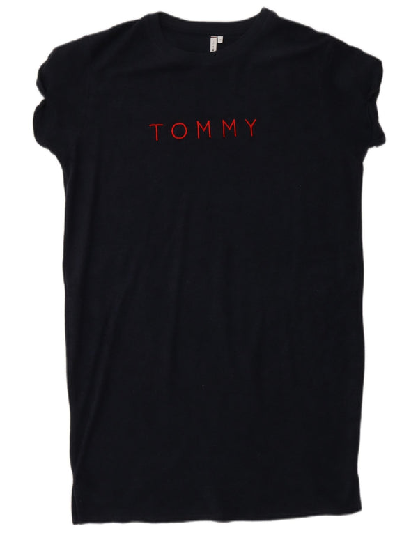 Tommy Hilfiger Damen T-Shirt-Kleid mit lockerer Passform, UK 12, mittleres Marineblau