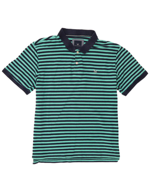 Crew Clothing Polo para hombre 2XL Algodón a rayas azul marino