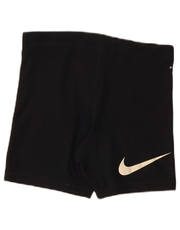 Nike Damen Dri Fit Graphic Sport Shorts US 4/6 Small Schwarz Polyester