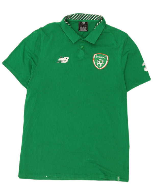 Polo grafica New Balance da uomo Irlanda XL in cotone verde