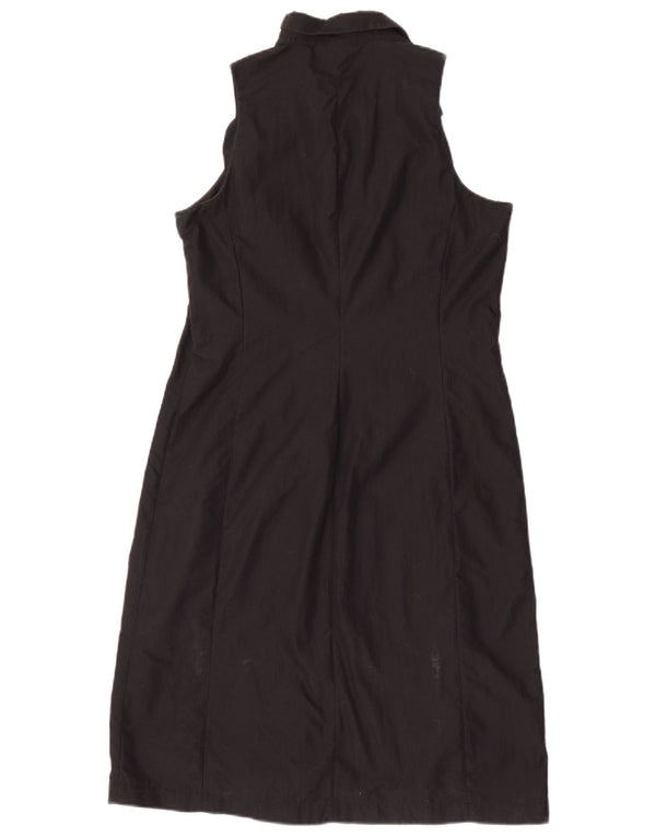 Banana Republic Womens Sleeveless Shirt Dress UK 12 Medium Black