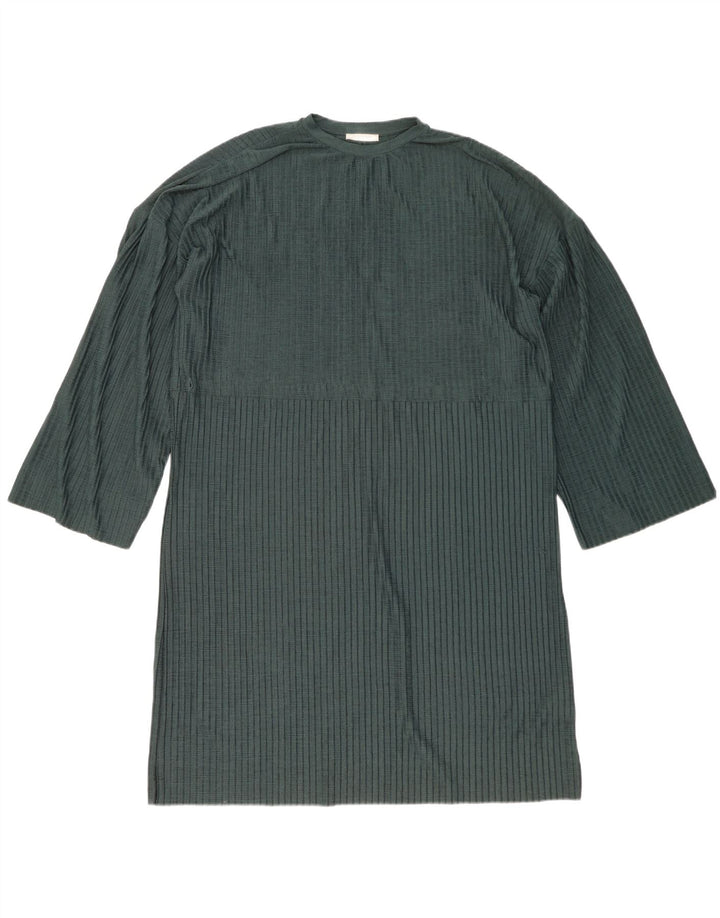 Zara Womens Trafaluc Long Sleeve Oversized Shift Dress UK 14 Medium Green