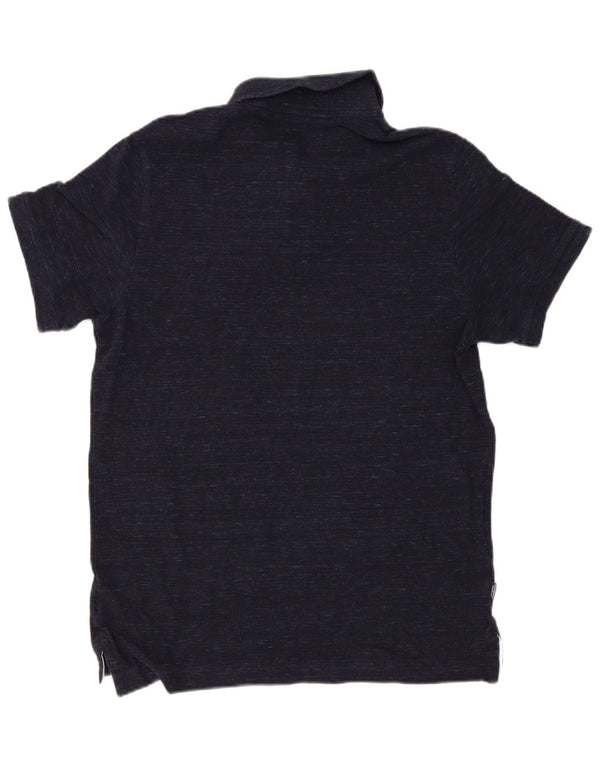 Superdry Mens Regular Fit Polo Shirt 2XL Navy Blue Flecked Cotton