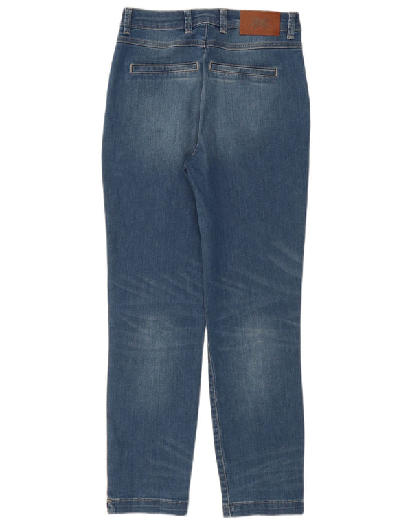 Benetton Damen Scarlett Straight Jeans UK 6 XS W26 L27 Blaue Baumwolle