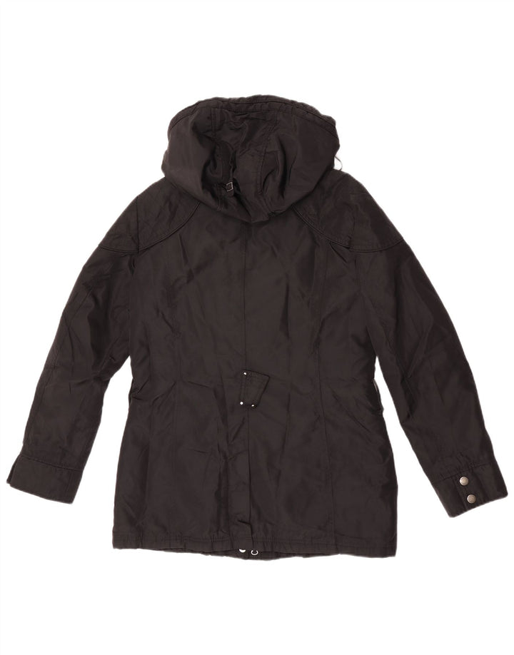 Barbour Dame Hooded Parka Jacket UK 10 Small Black