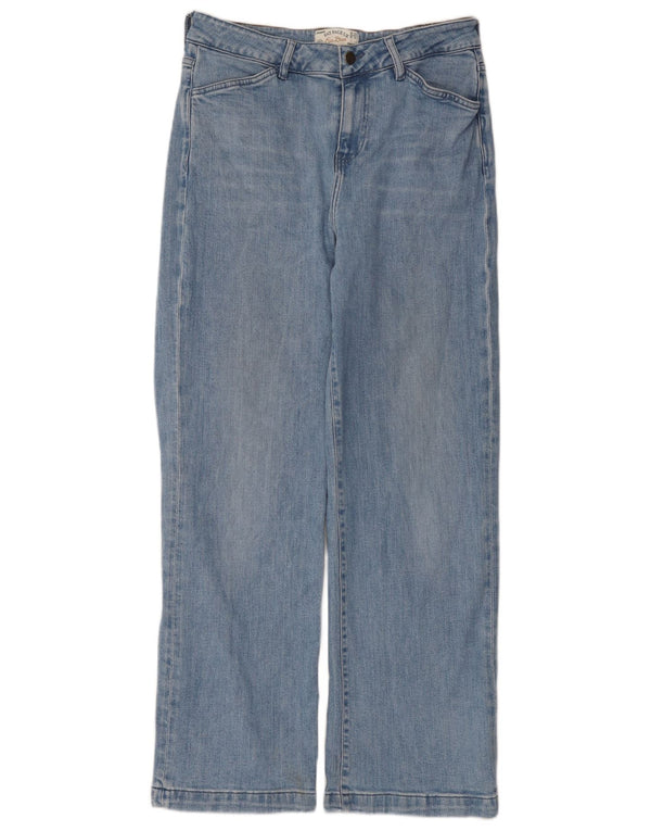 Fat Face Womens Elise Wide Leg Jeans UK 12 Medium W30 L30 Blue Cotton