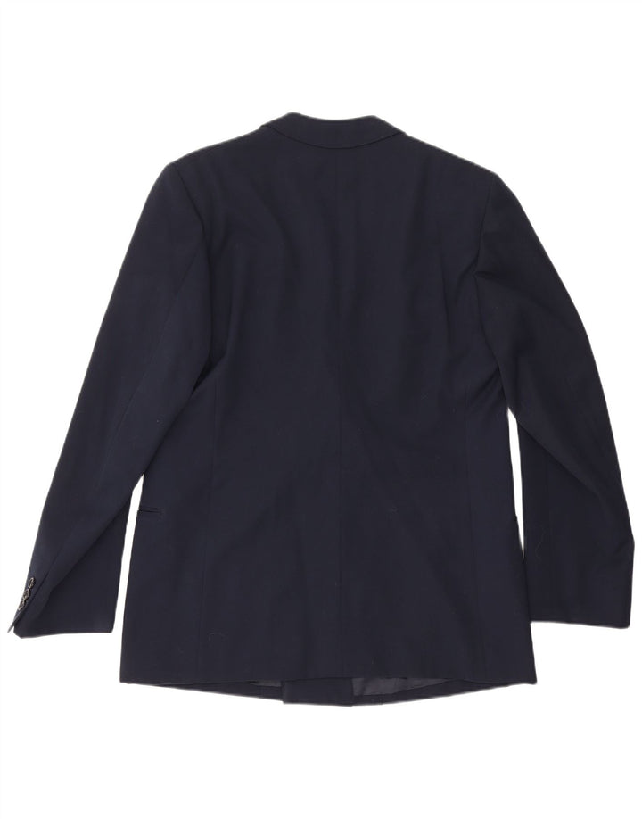 Vintage herre dobbeltradet blazerjakke UK 36 Small Navy Blue