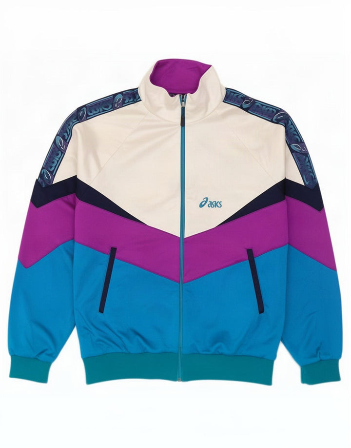 Asics Mens Graphic Tracksuit Top Jacket IT 54 XL Multicoloured Colourblock