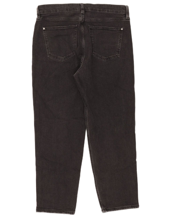 Marks & Spencer Damskie proste dżinsy Boyfriend UK 14 duże W34 L26 czarne