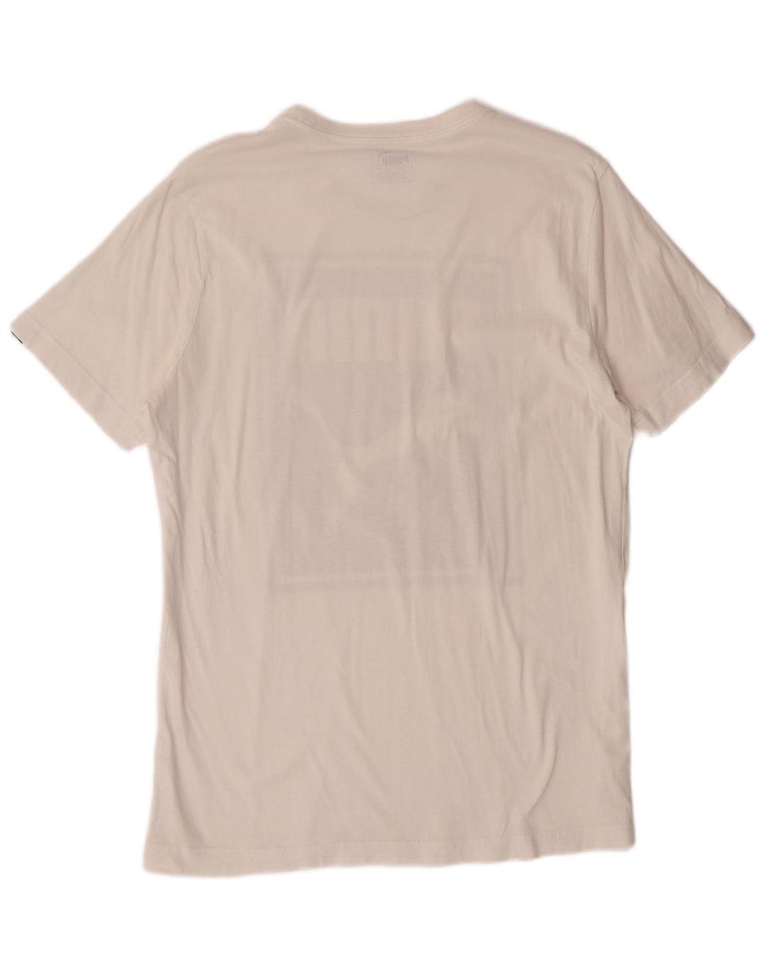 PUMA Mens Graphic T-Shirt Top Medium White