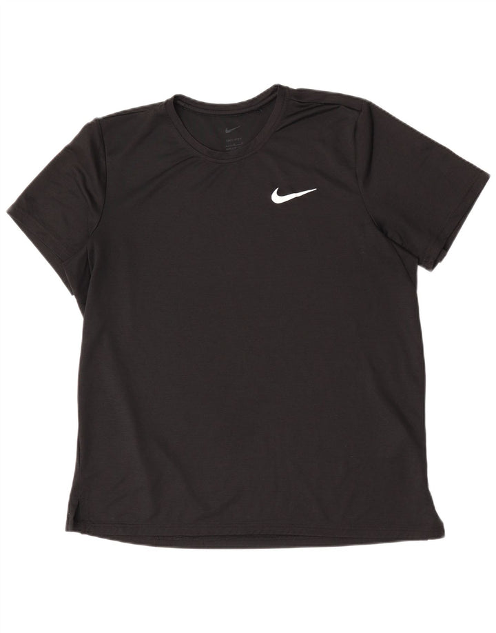 Męski T-shirt Nike Dri Fit, duży, czarny, poliestrowy