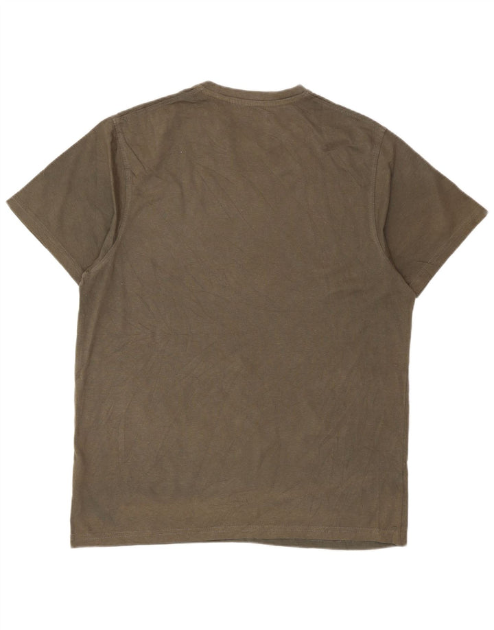 Mountain Warehouse Herren-T-Shirt mit Grafik, mittlere Khaki-Baumwolle