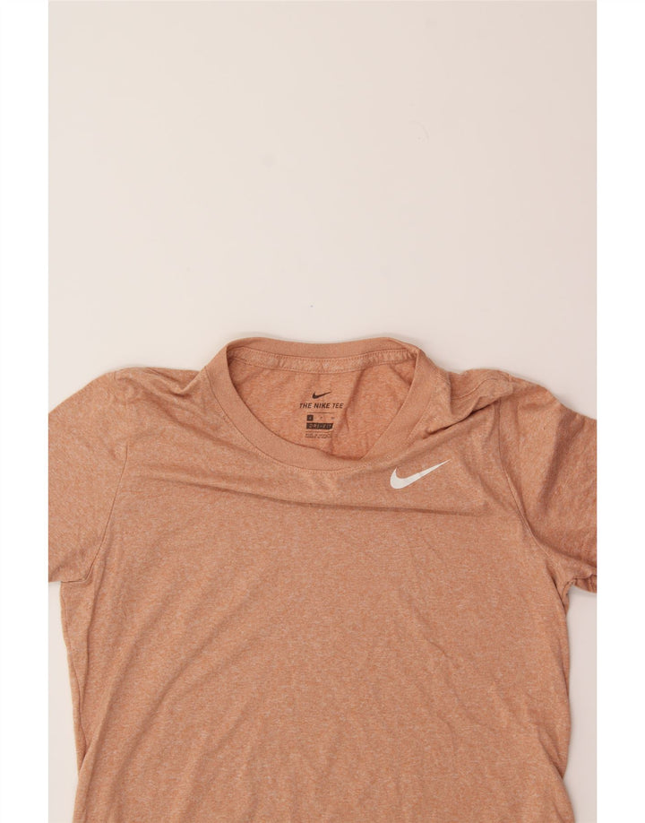 ADIDAS Womens Dri Fit T-Shirt Top UK 10 Small Orange Polyester Vintage Adidas and Second-Hand Adidas from Messina Hembry 