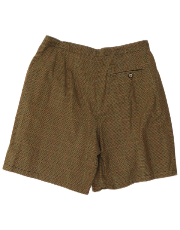 Vintage Womens Pegged Chino Shorts W32 Large Khaki Check