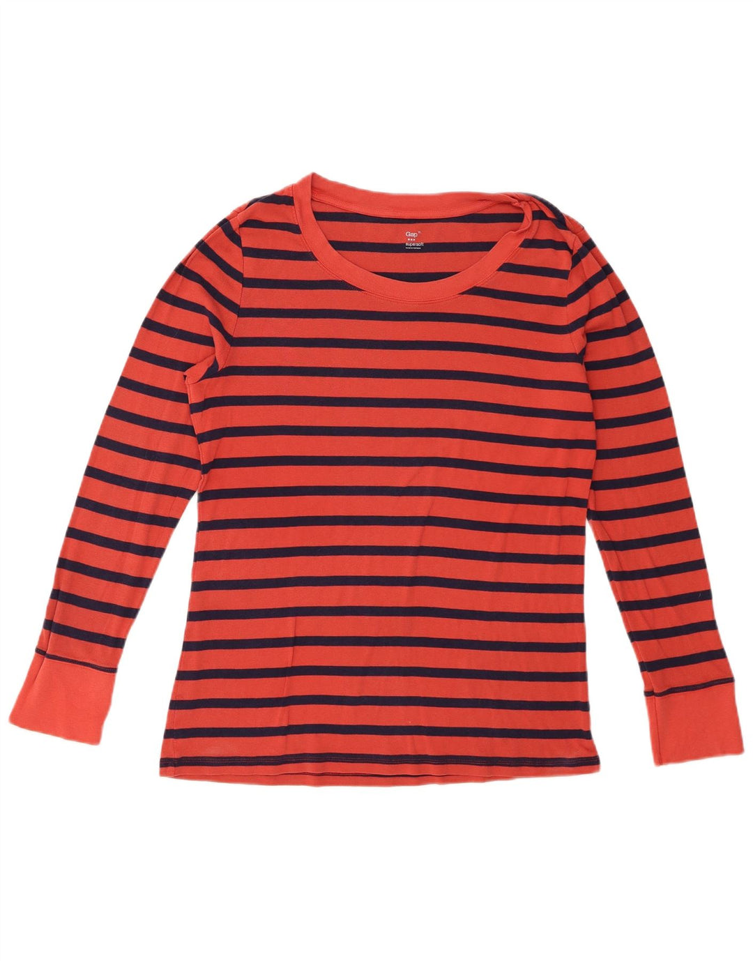 Gap Womens Top Long Sleeve UK 18 XL Red Striped