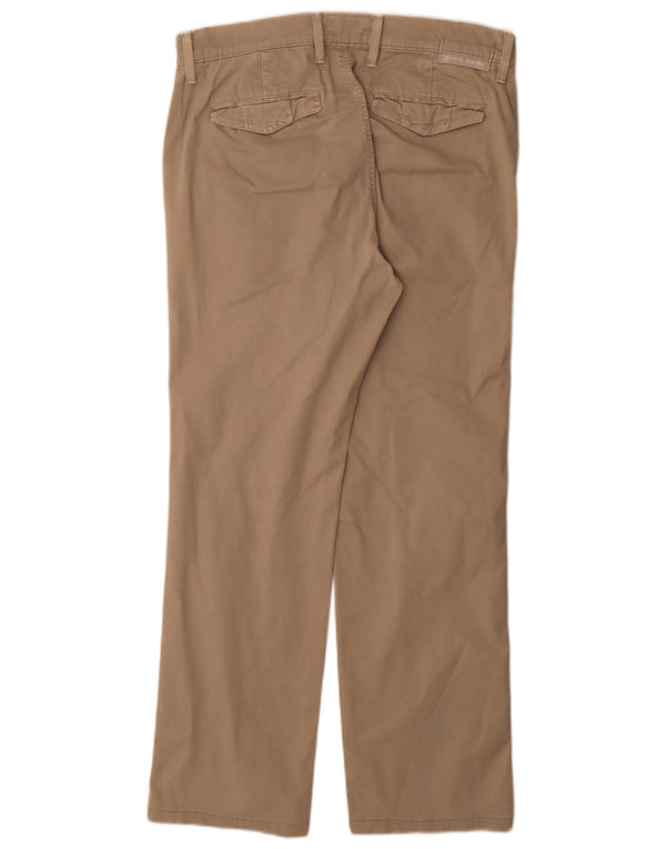 Pantaloni chino dritti da uomo Pierre Cardin W35 L32 cotone beige