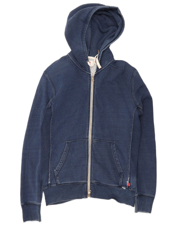 Levi's Mens Regular Fit cipzáras kapucnis pulóver, kis kék pamut